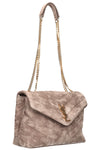 SAINT LAURENT Loulou Bag Small  Suede Beige