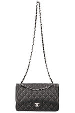 CHANEL Double Flap Bag Caviar Large Black
