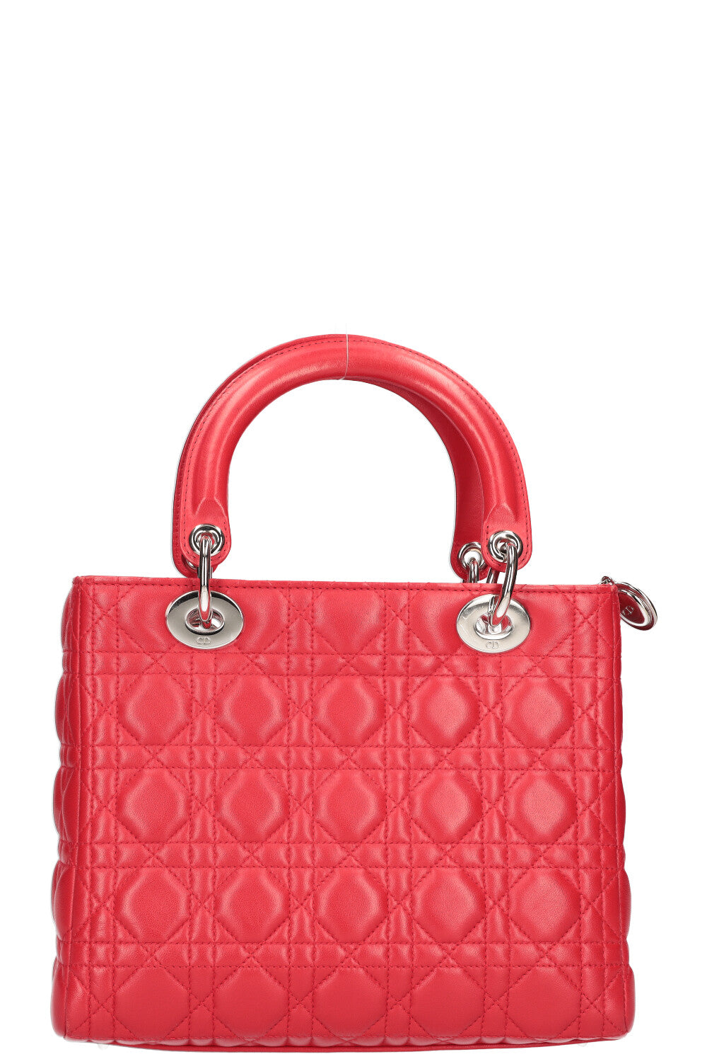 CHRISTIAN DIOR Lady Dior Medium Red