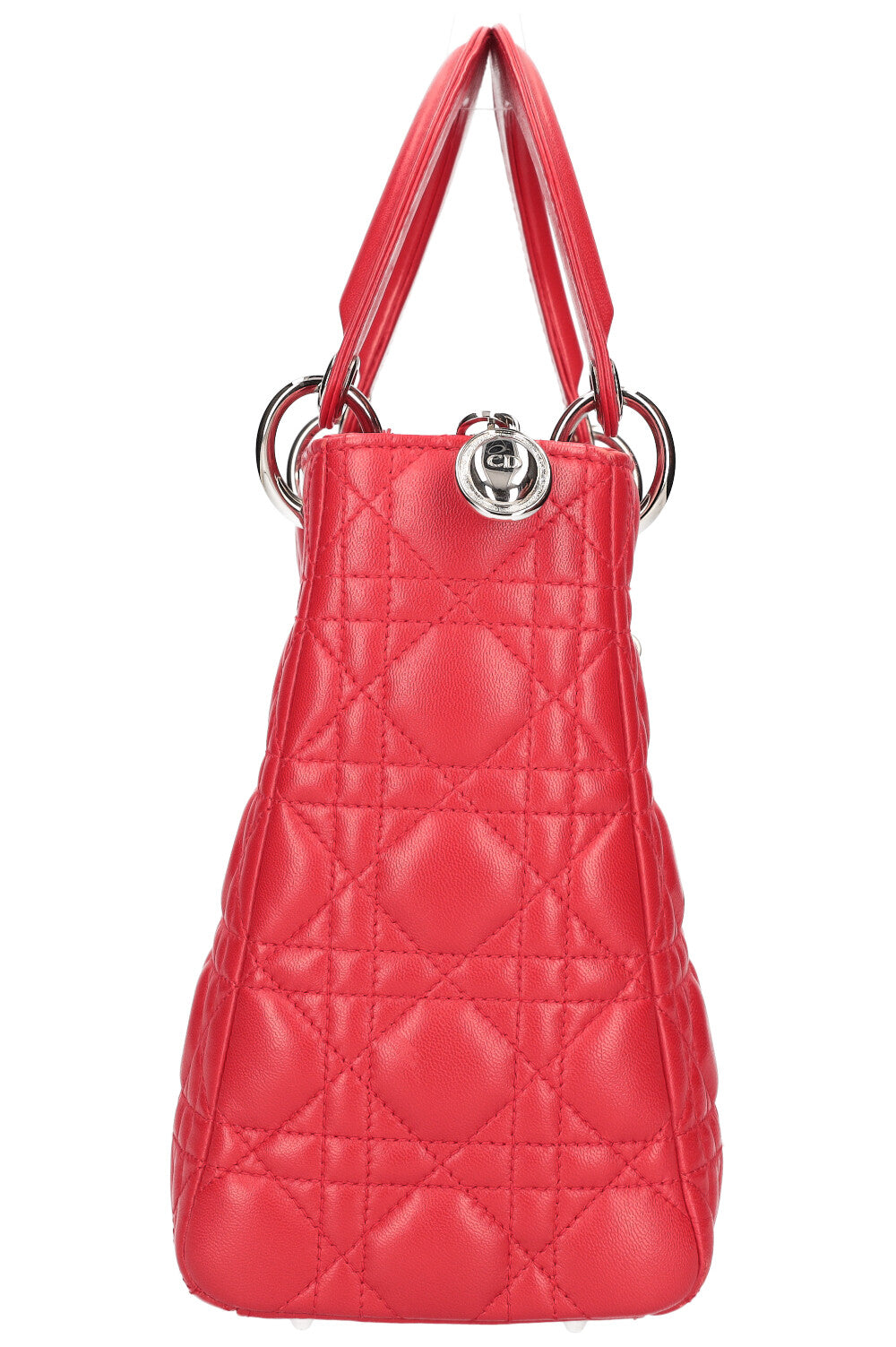 CHRISTIAN DIOR Lady Dior Medium Red