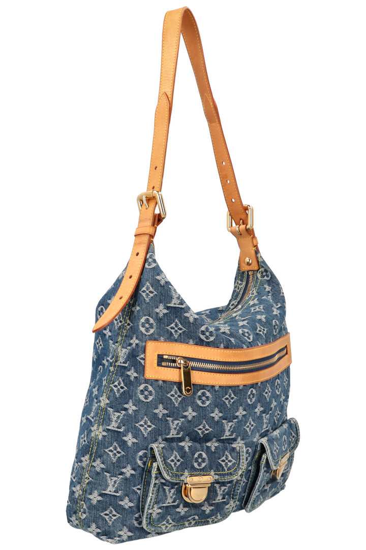 LOUIS VUITTON Sac Baggy GM Denim Bleu