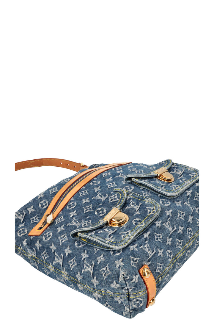 LOUIS VUITTON Sac Baggy GM Denim Bleu