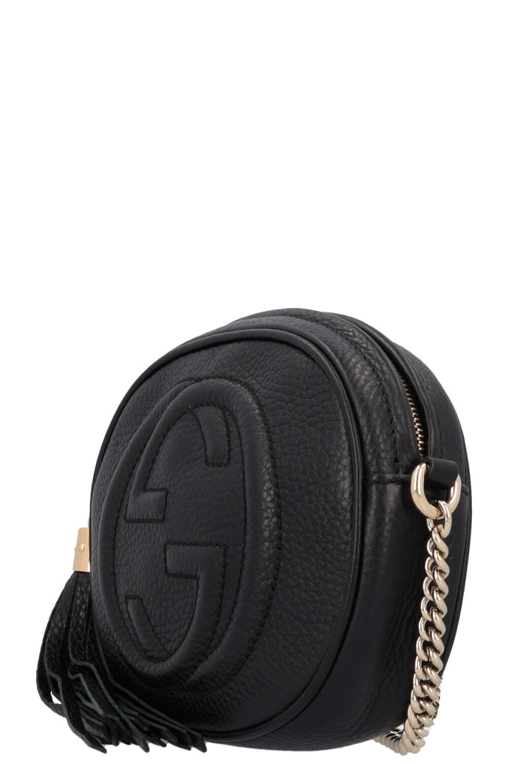 GUCCI Disco Round Tassel Crossbody Bag Black
