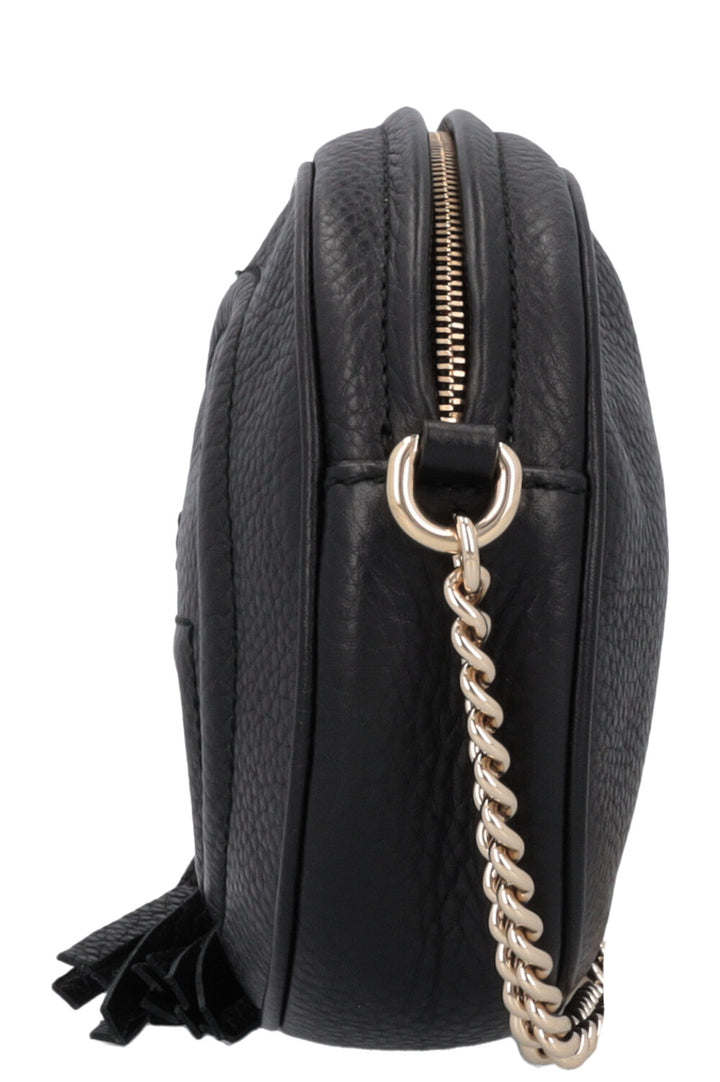 GUCCI Disco Round Tassel Crossbody Bag Black