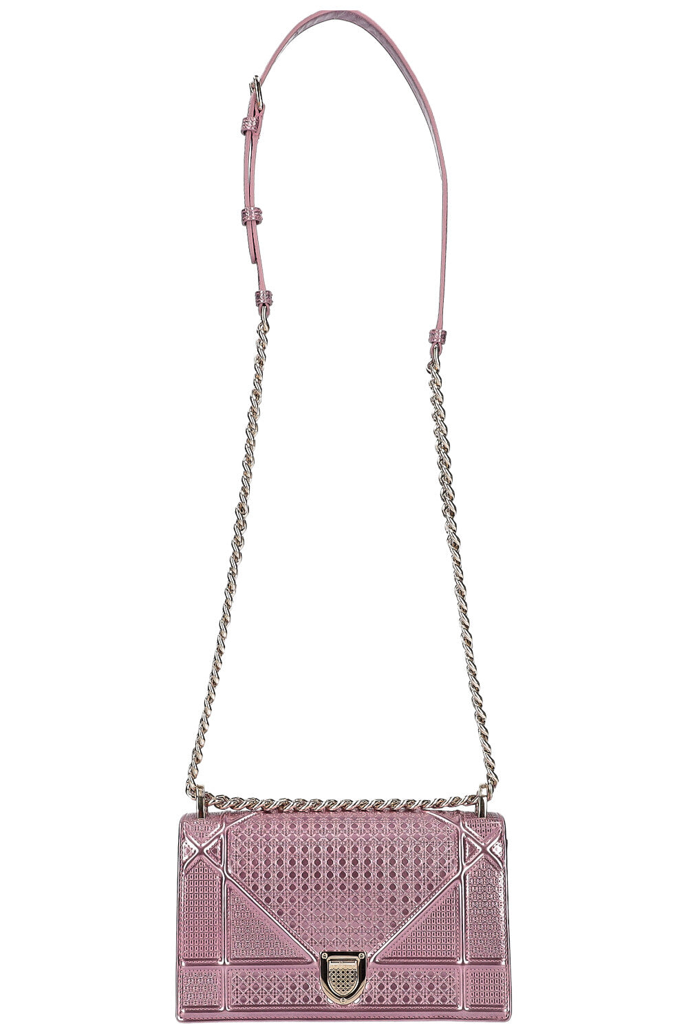 CHRISTIAN DIOR Diorama Bag Metallic Pink