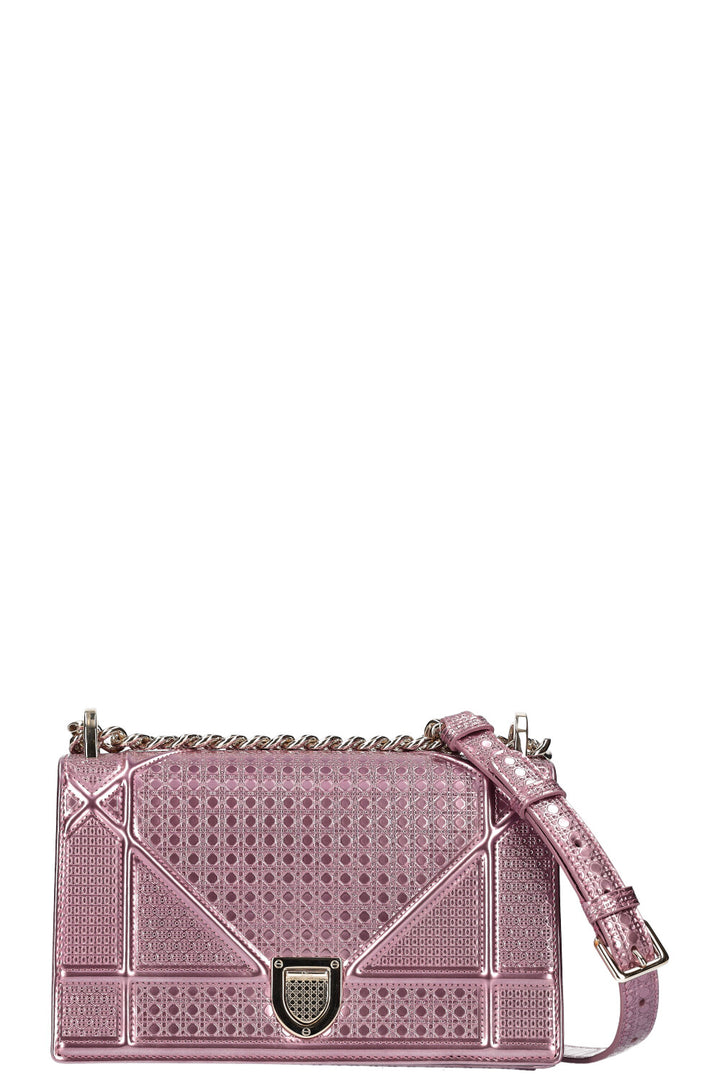CHRISTIAN DIOR Diorama Bag Metallic Pink