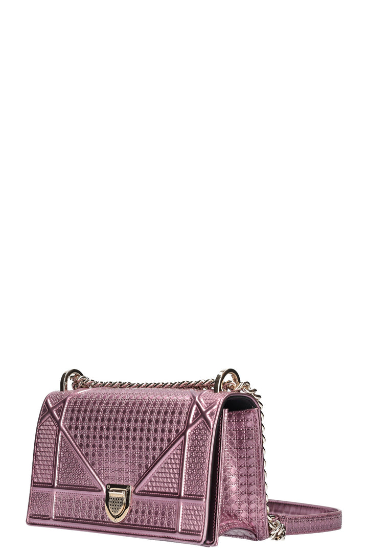 CHRISTIAN DIOR Diorama Bag Metallic Pink