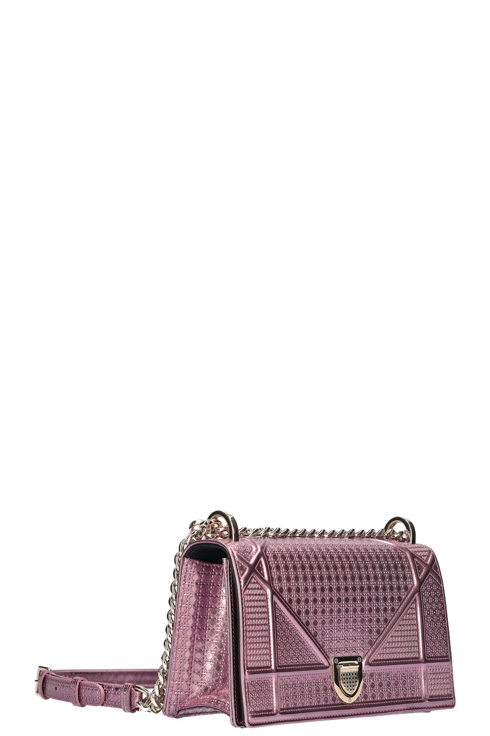 CHRISTIAN DIOR Diorama Bag Metallic Pink