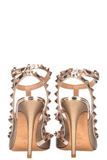 VALENTINO Rockstud Heels Gold
