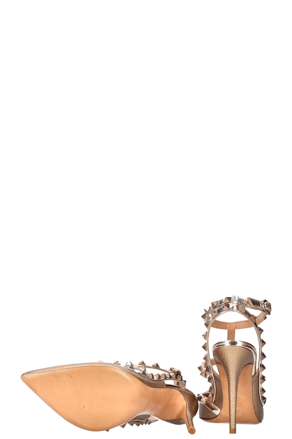 VALENTINO Rockstud Heels Gold