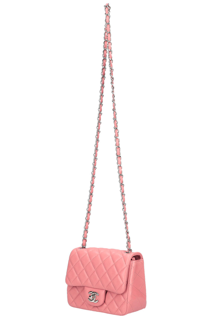 CHANEL Mini sac à rabat carré Rose