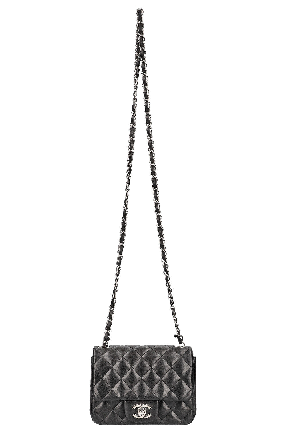 CHANEL Mini Square Flap Bag Black REAWAKE