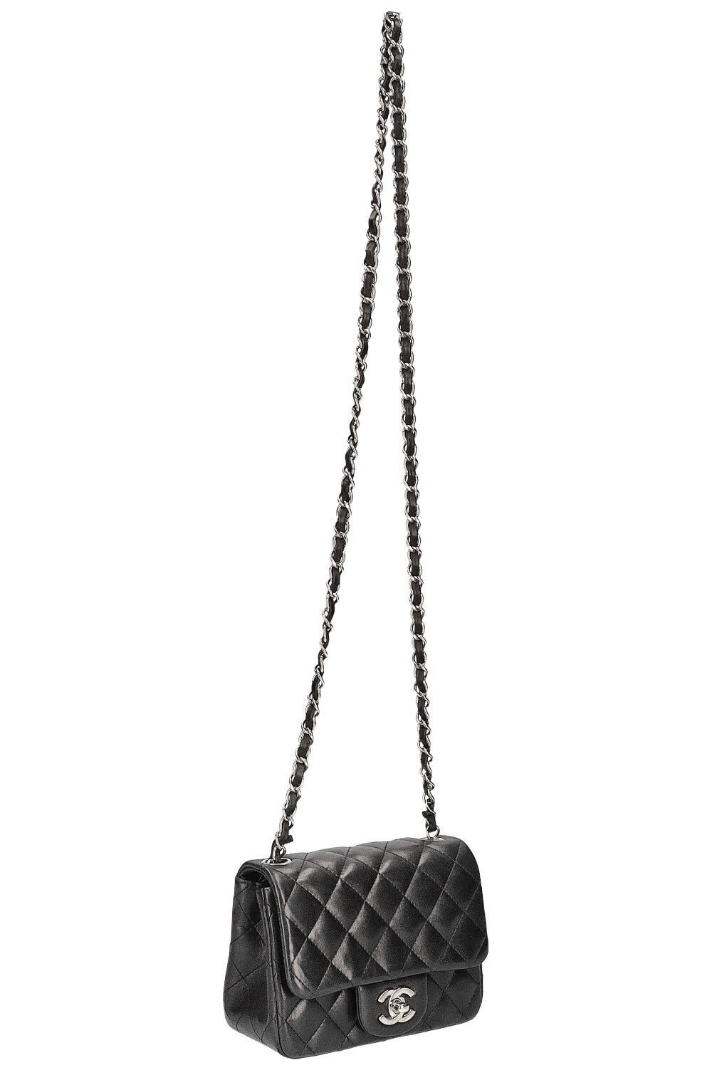 CHANEL Mini sac à rabat carré Noir