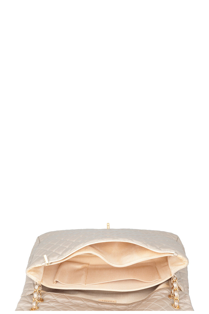 CHANEL XXL Airline Classic Flap Bag Gold