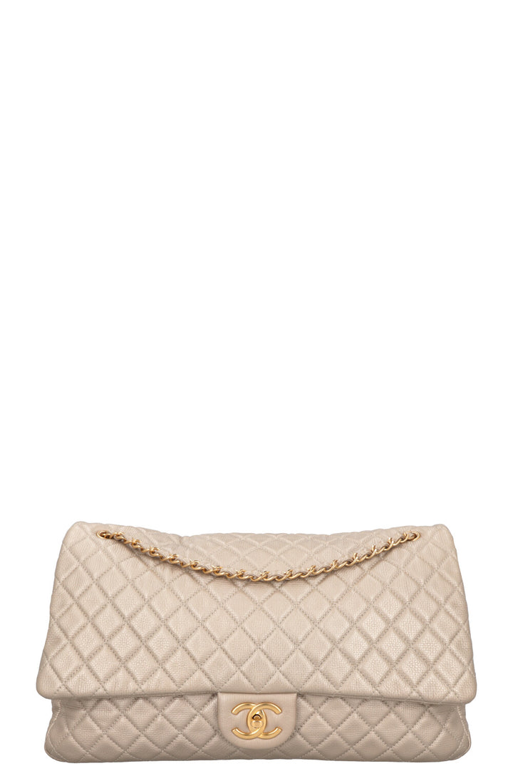 CHANEL XXL Airline Classic Flap Bag Gold
