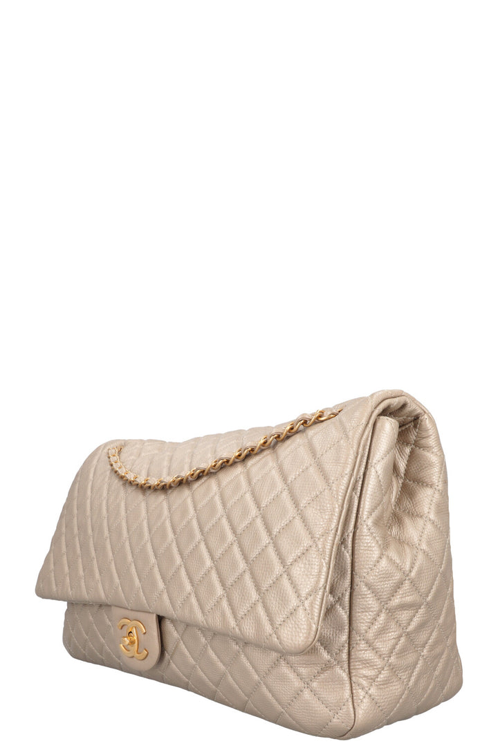 CHANEL XXL Airline Classic Flap Bag Gold