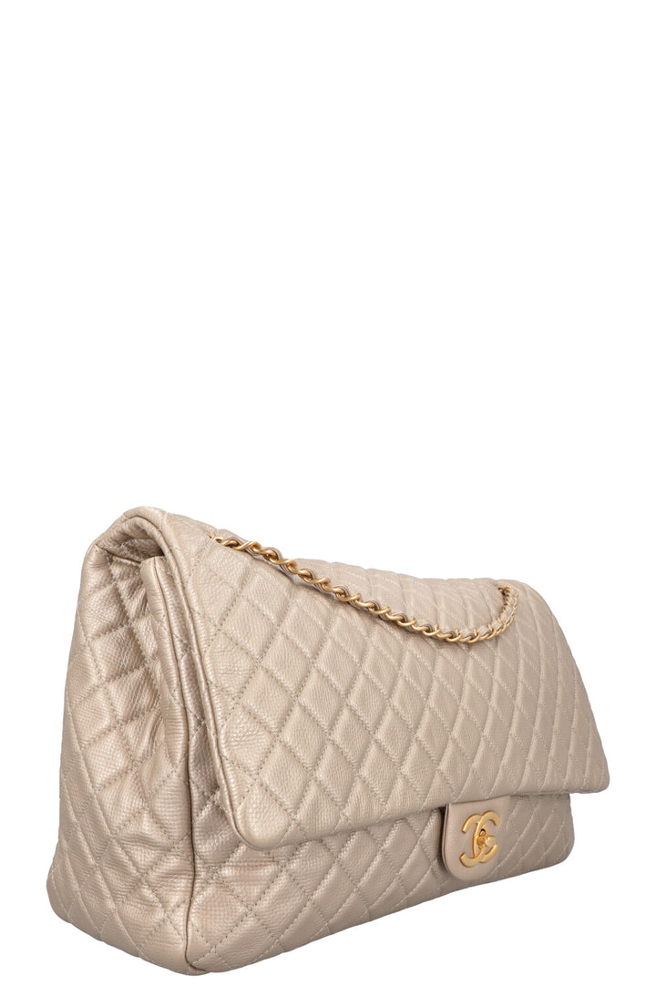 CHANEL XXL Airline Classic Flap Bag Gold