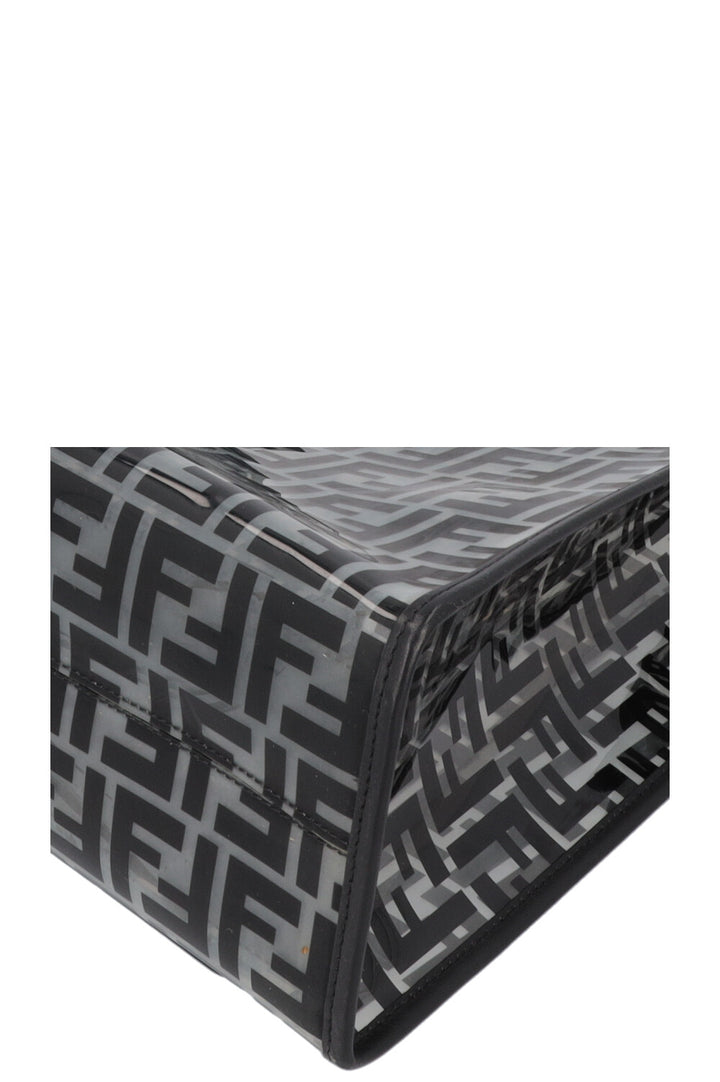 FENDI Medium Runway Tote Bag Zucca Print Black PVC