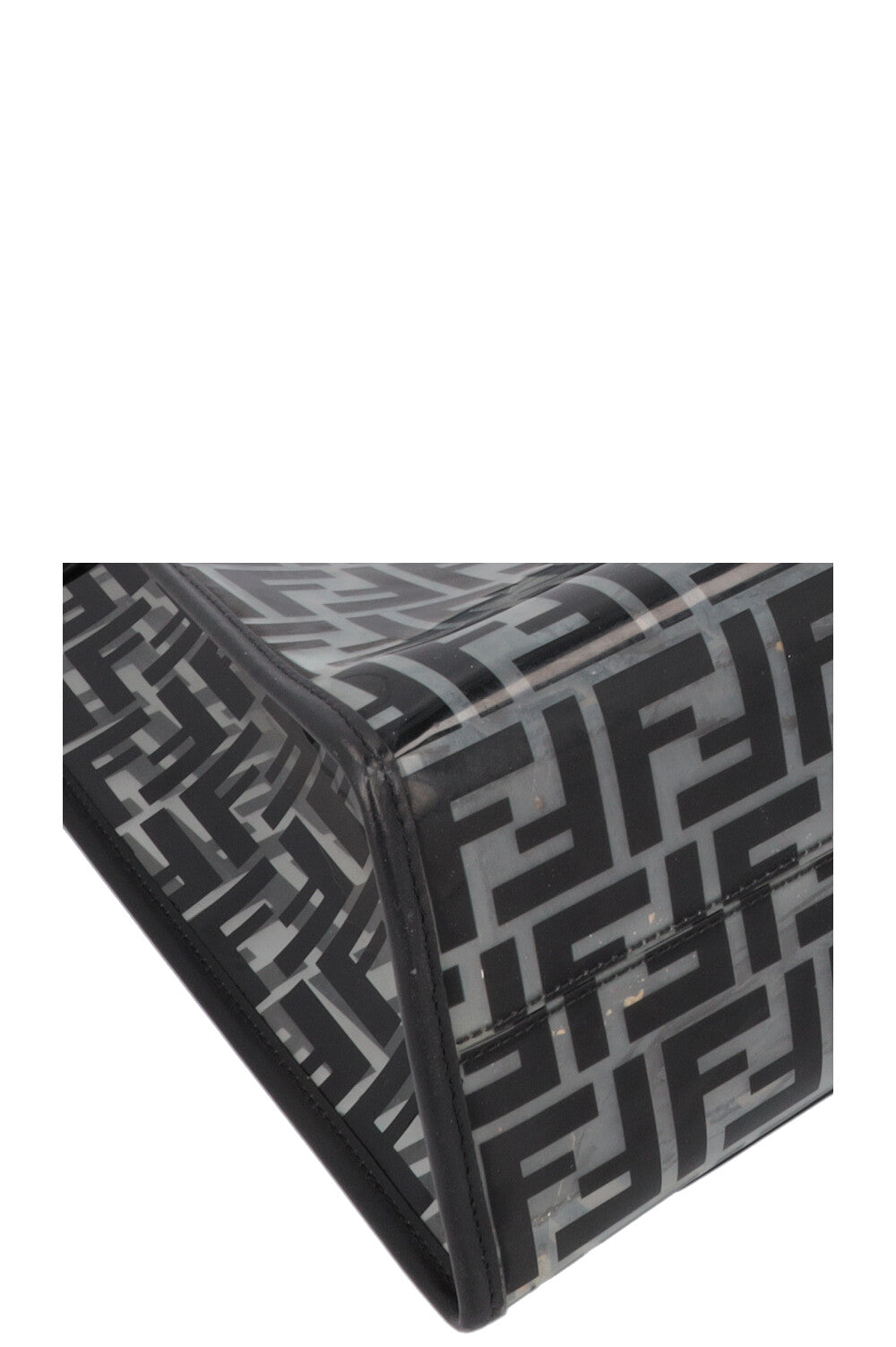 FENDI Medium Runway Tote Bag Zucca Print Black PVC