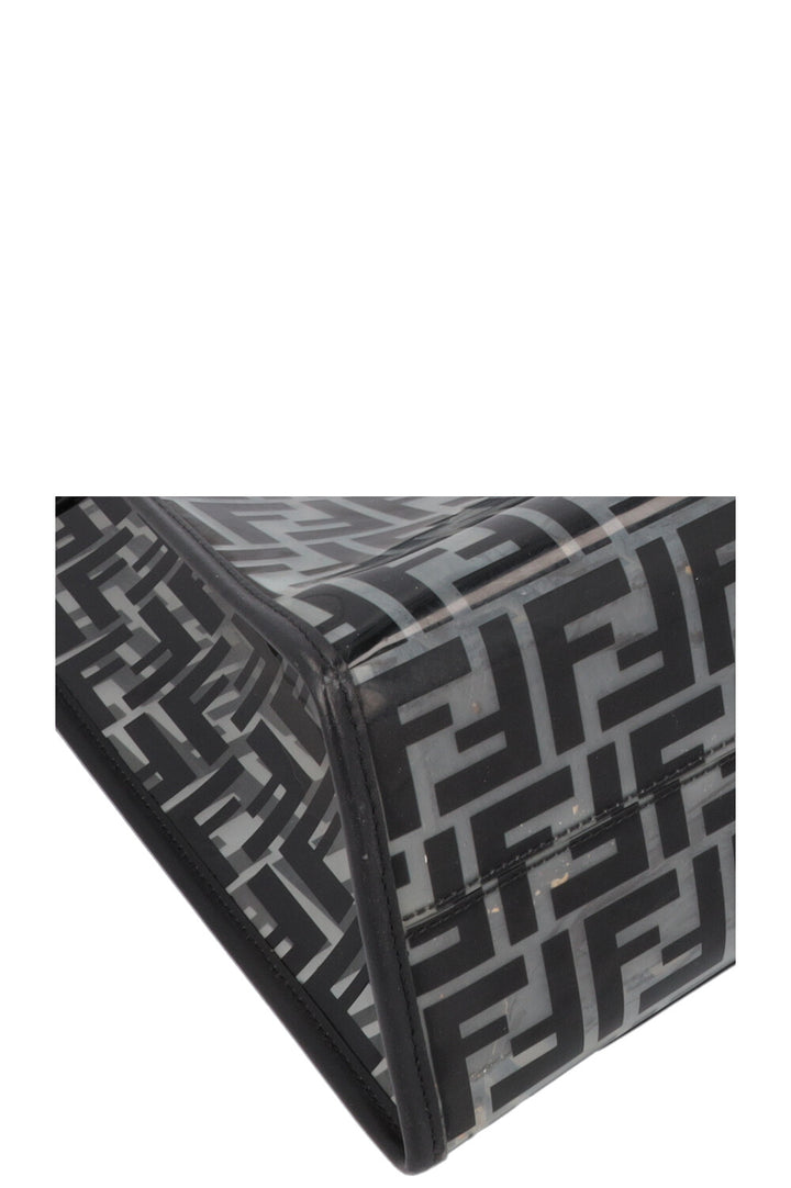 FENDI Medium Runway Tote Bag Zucca Print Black PVC