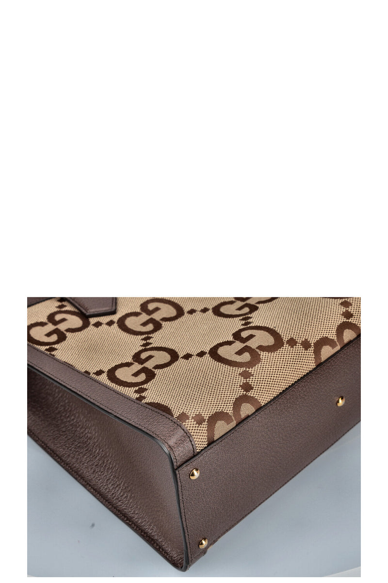 GUCCI Diana Bag Jumbo GG Canvas Brown
