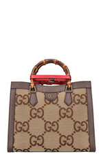 GUCCI Diana Bag Jumbo GG Canvas Brown