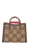 GUCCI Diana Bag Jumbo GG Canvas Brown