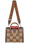 GUCCI Diana Bag Jumbo GG Canvas Brown