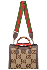 GUCCI Diana Bag Jumbo GG Canvas Brown
