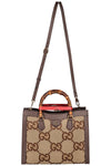 GUCCI Diana Bag Jumbo GG Canvas Brown