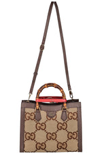 GUCCI Diana Bag Jumbo GG Canvas Brown