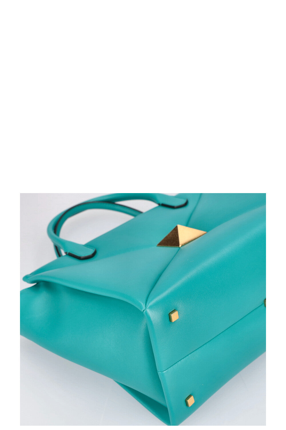 VALENTINO Roman One Stud Tote Bag Emerald