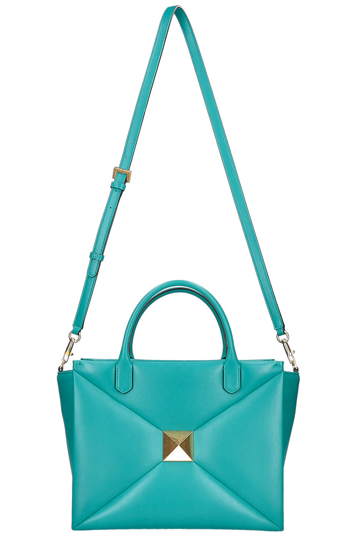 VALENTINO Roman One Stud Tote Bag Emerald