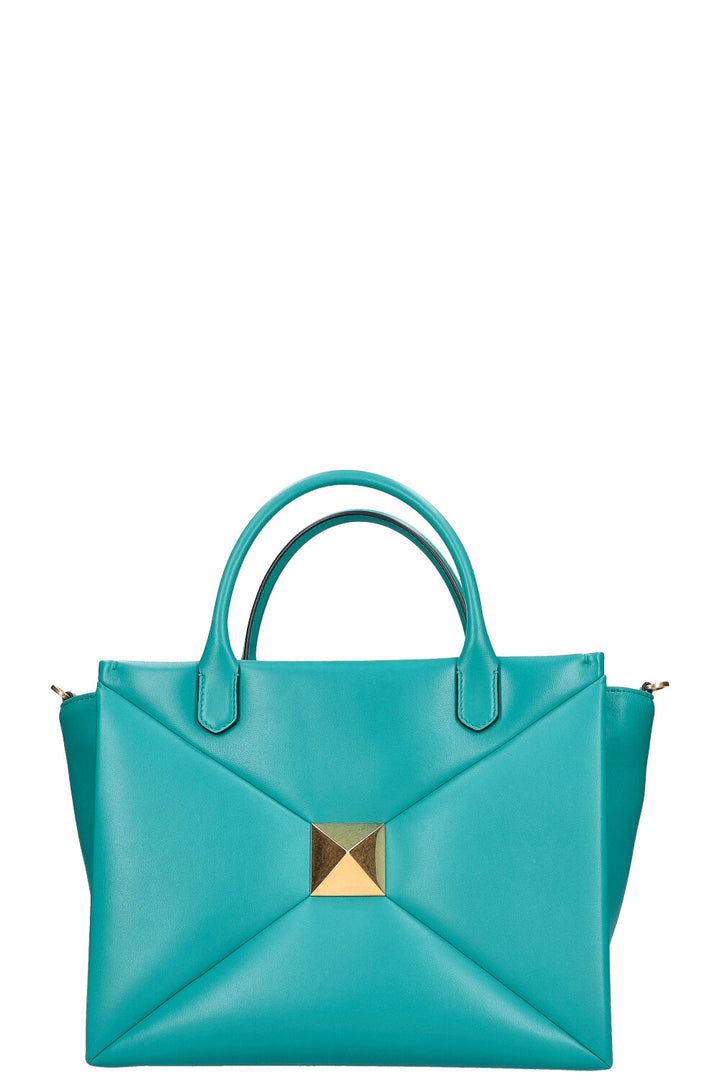 VALENTINO Roman One Stud Tote Bag Emerald