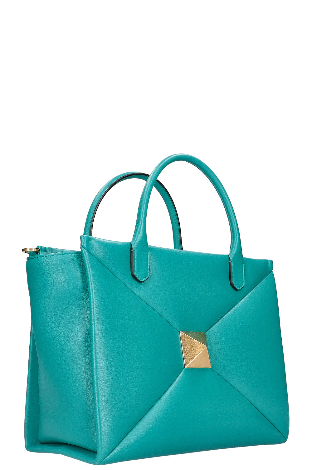 VALENTINO Roman One Stud Tote Bag Emerald