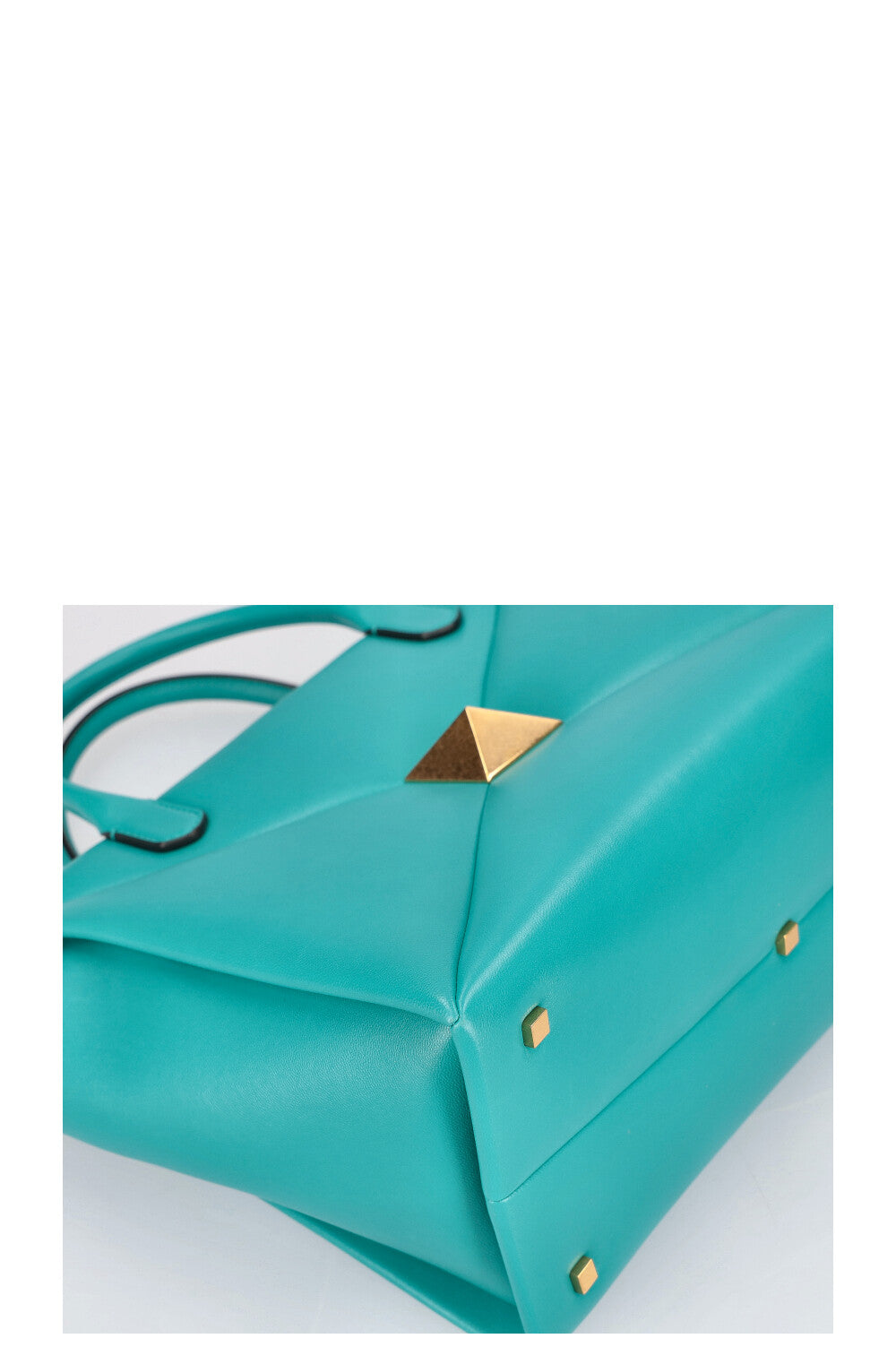 VALENTINO Roman One Stud Tote Bag Emerald