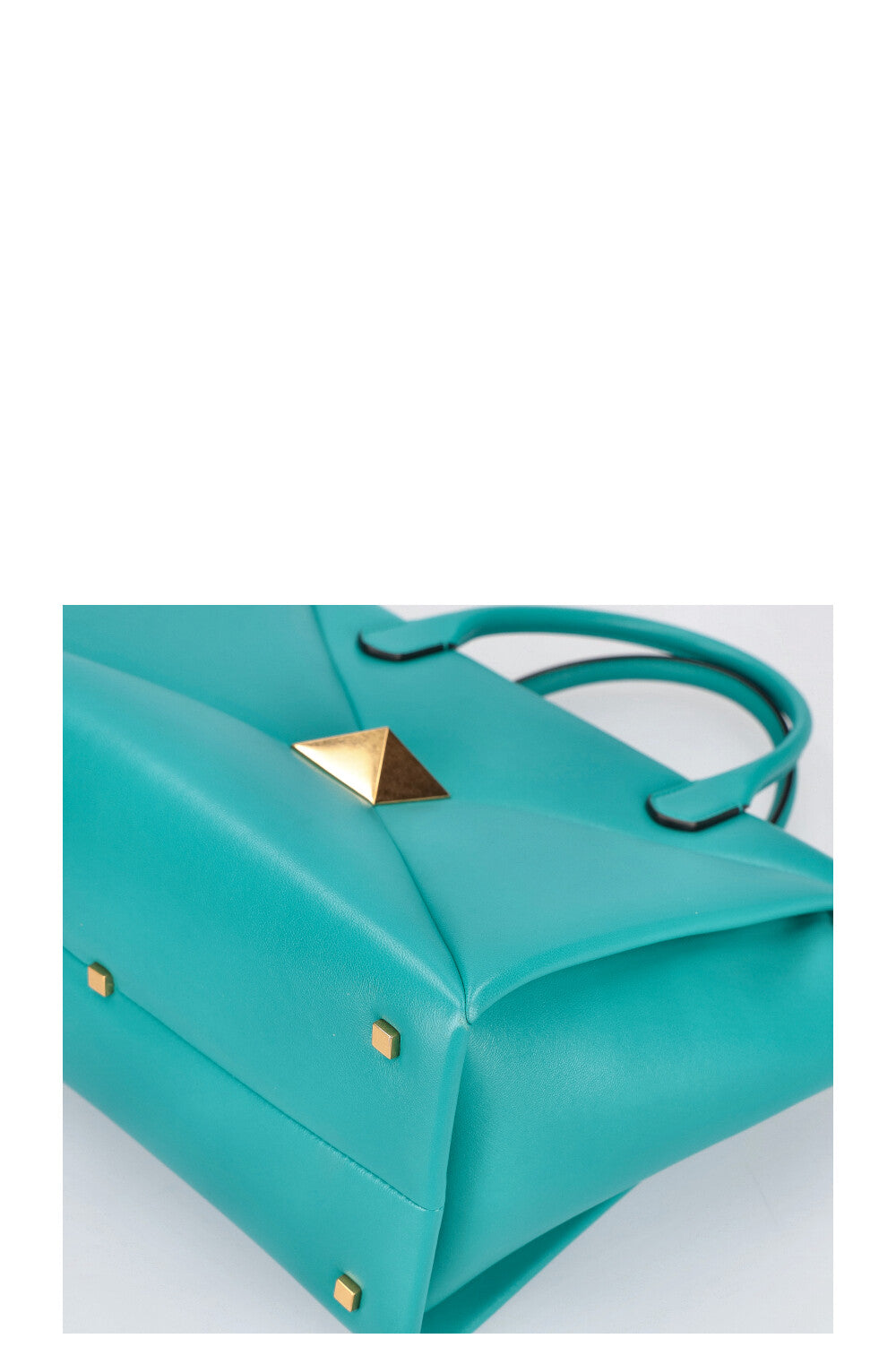 VALENTINO Roman One Stud Tote Bag Emerald