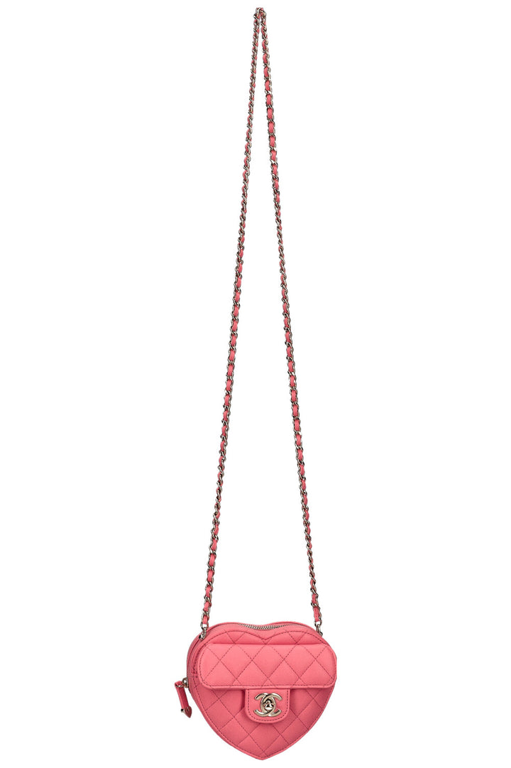 CHANEL In Love Heart Bag Small Pink