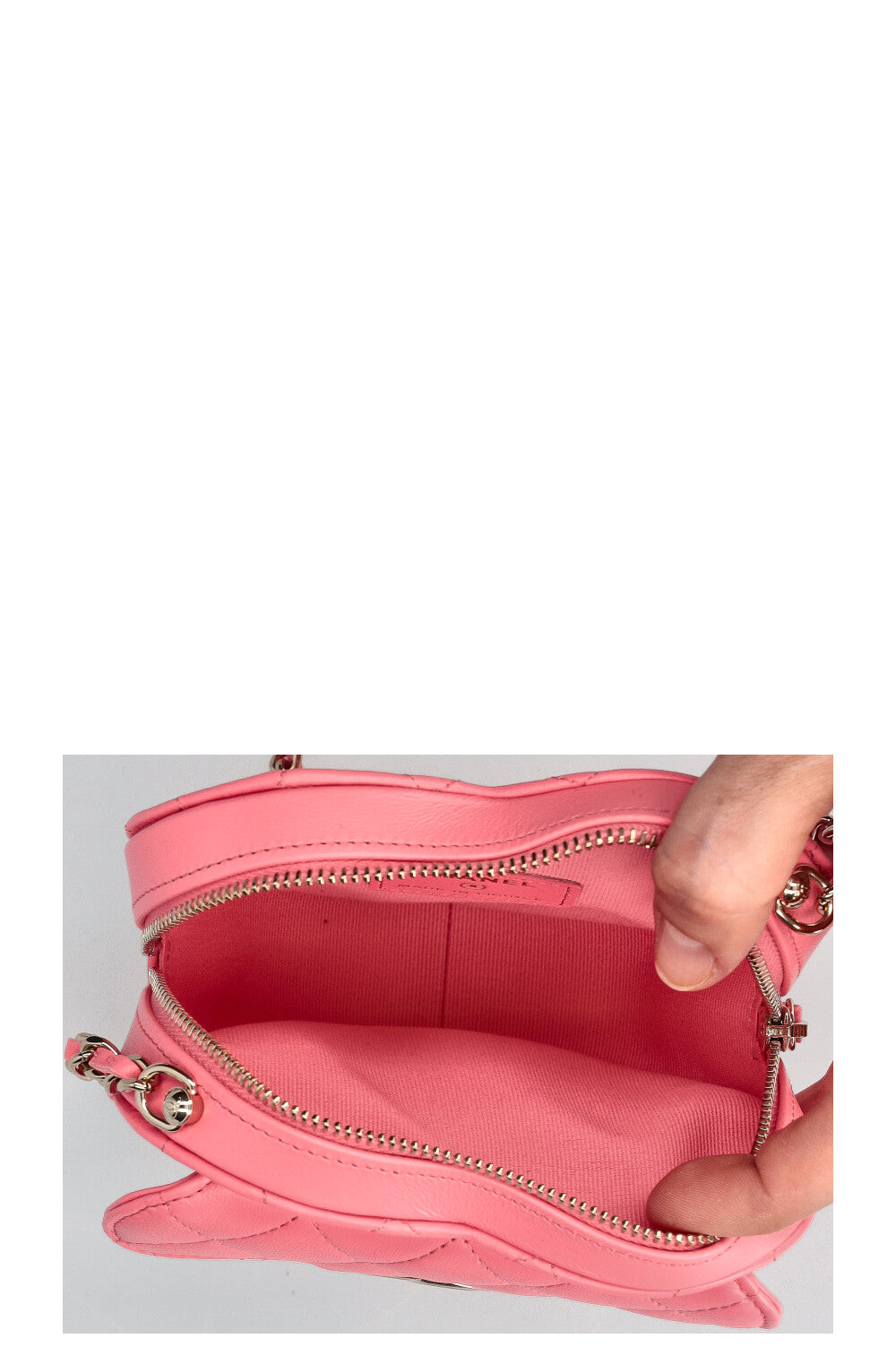 CHANEL In Love Heart Bag Small Pink