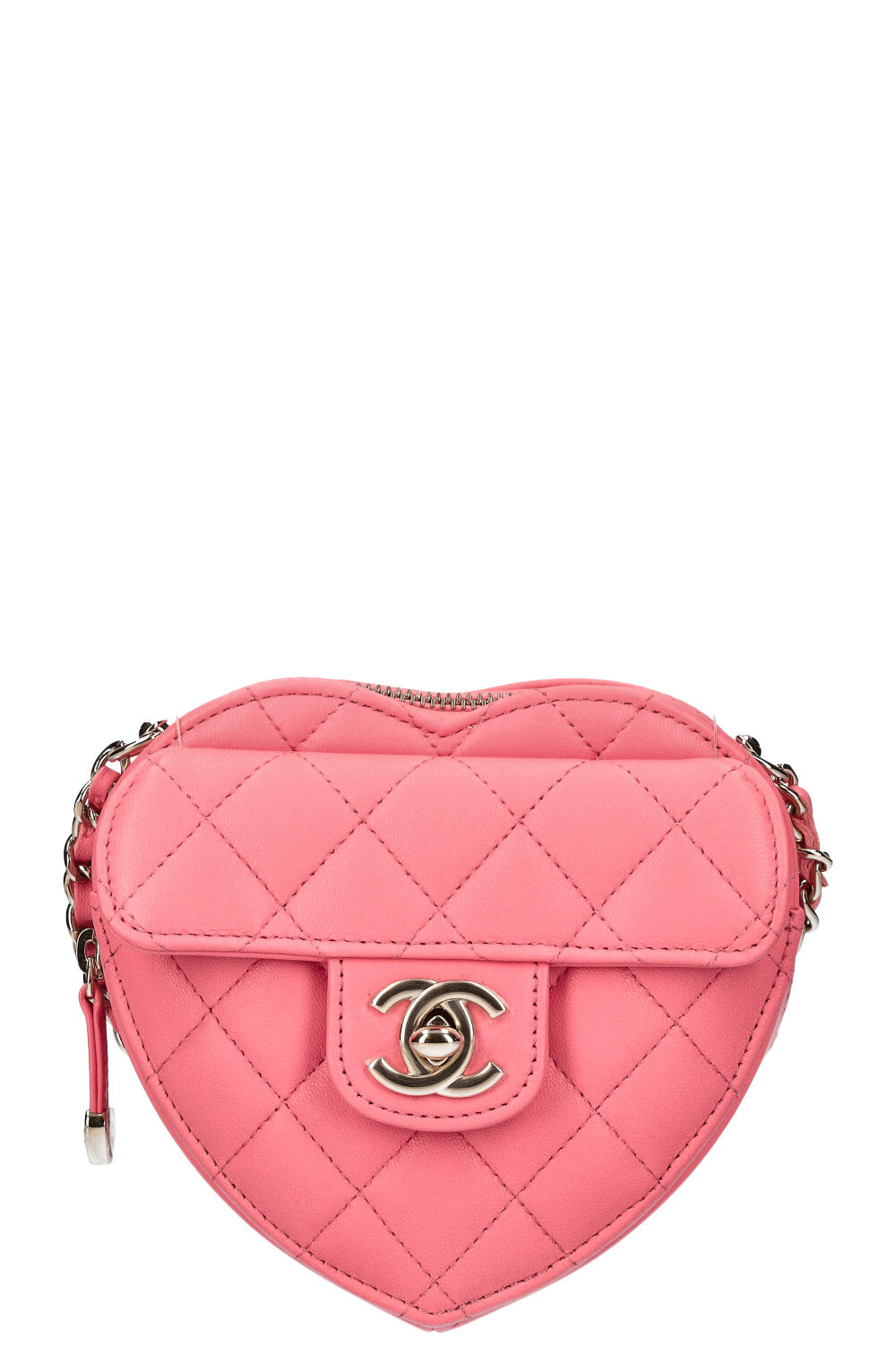 CHANEL In Love Heart Bag Small Pink