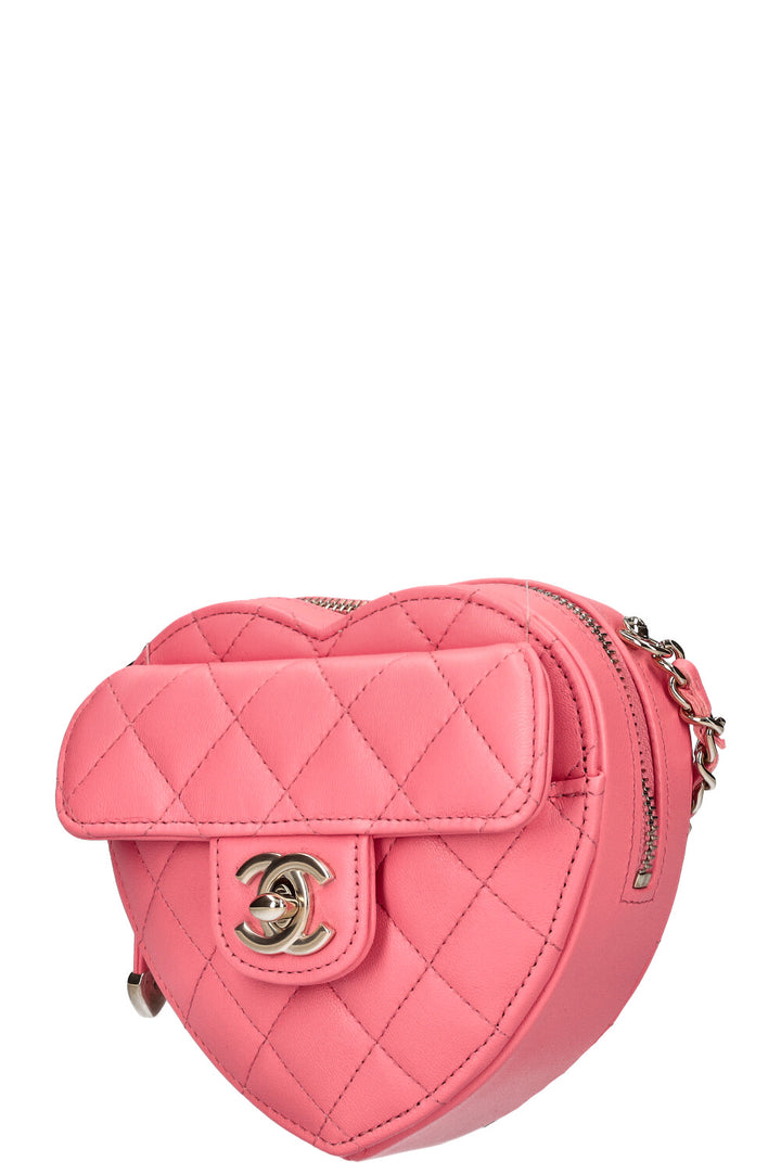 CHANEL In Love Heart Bag Small Pink