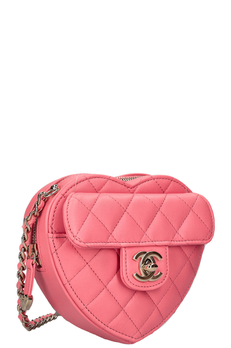 CHANEL In Love Heart Bag Small Pink