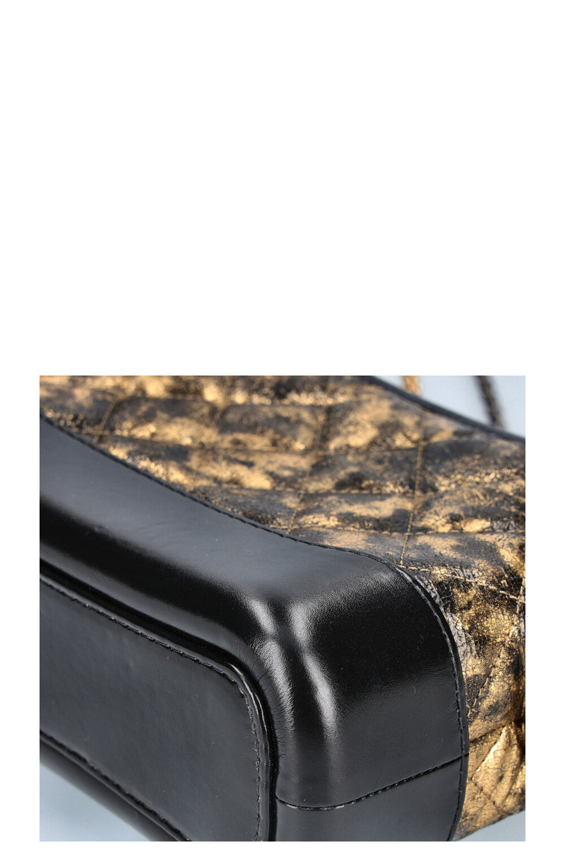 CHANEL Small Gabrielle Bag Gold Black