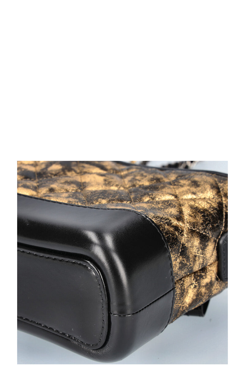 CHANEL Small Gabrielle Bag Gold Black