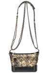 CHANEL Small Gabrielle Bag Gold Black