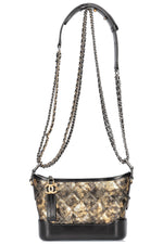 CHANEL Small Gabrielle Bag Gold Black