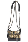 CHANEL Small Gabrielle Bag Gold Black