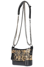 CHANEL Small Gabrielle Bag Gold Black