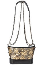 CHANEL Small Gabrielle Bag Gold Black