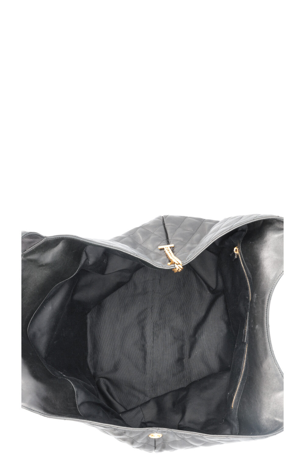 SAINT LAURENT Icare Maxi Quilted Tote Bag Black